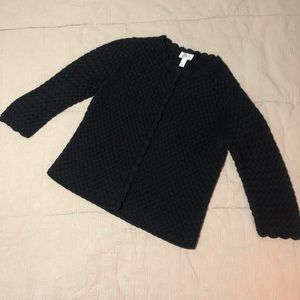 LOFT navy weave cardigan